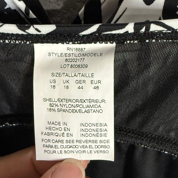 Swim Solutions Women's Floral-Print Flyaway Swim Dress Oasis Floral 16 $102 - Picture 11 of 13